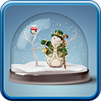 Стеклянный шар со снегом Живые Обои