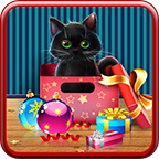 Котенок на Новый Год Живые Обои